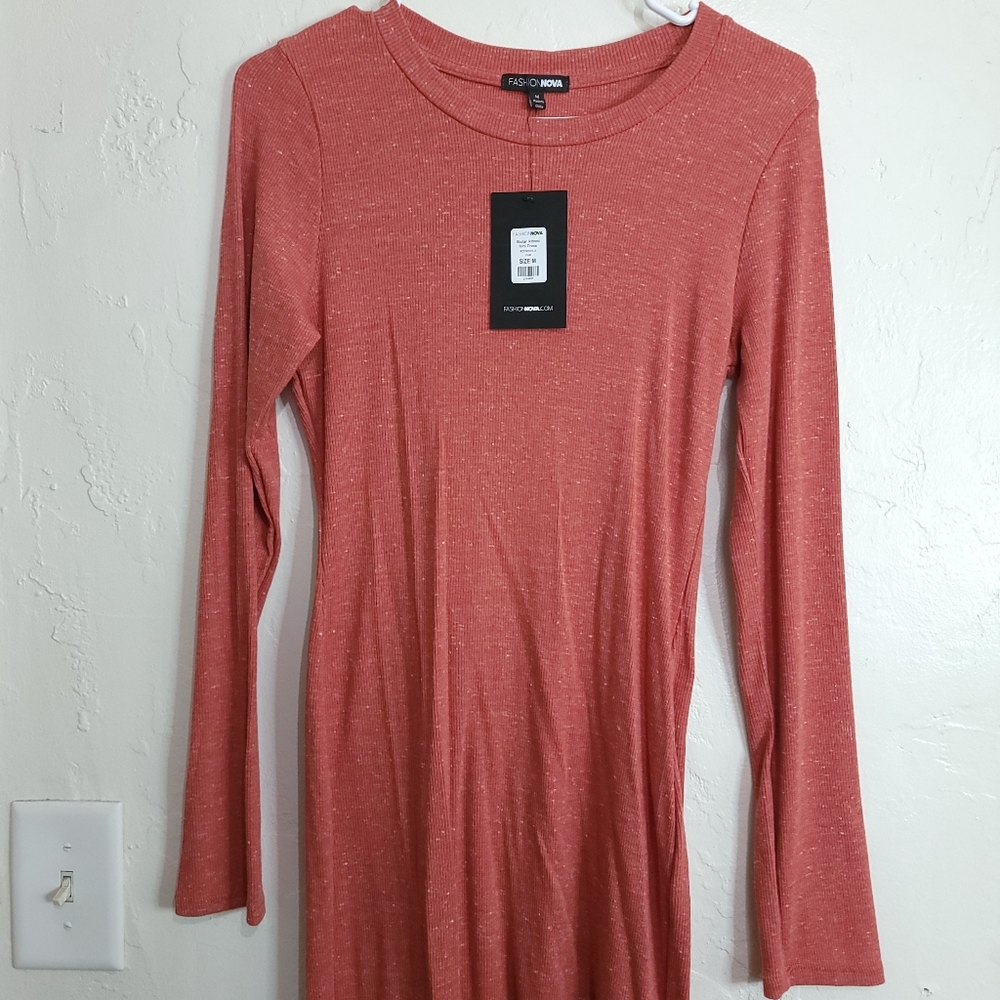 Fashion Nova Stellar Ribbed Mini Dress